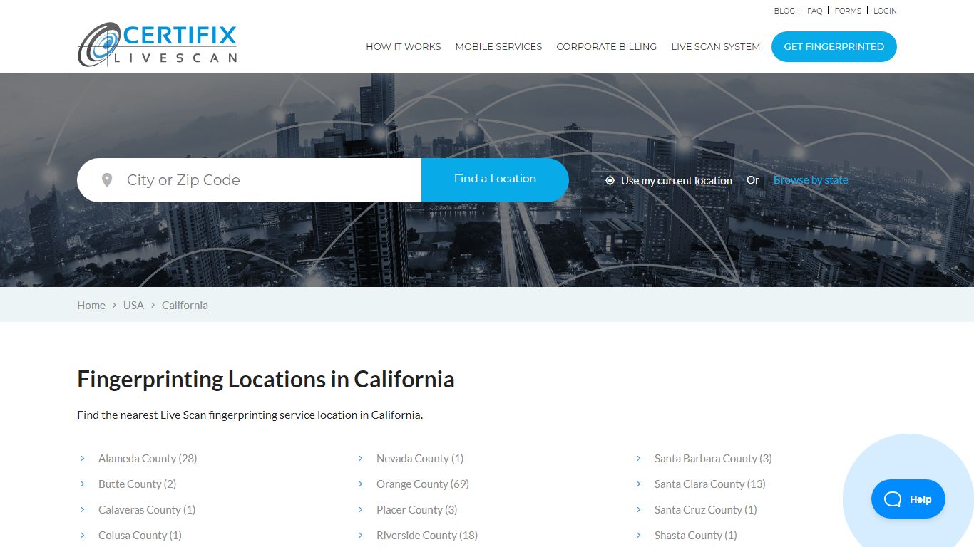 California Live Scan Fingerprinting Locations